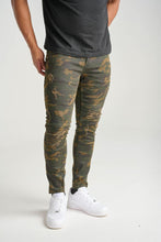 Load image into Gallery viewer, Buy Men's Spark Denim Ripped Biker Twill Pant in Woodland Camo