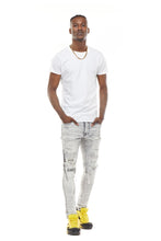 Load image into Gallery viewer, Buy Smoke Rise Rip Repair Fashion Jeans - Frost Gray - Swaggerlikeme.com / Grand General Store