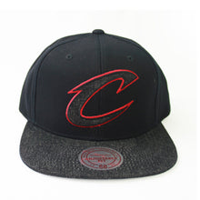 Load image into Gallery viewer, Buy Cleveland Cavaliers Mitchell & Ness NBA Black Denim Crimson Snapback Hat - Swaggerlikeme.com / Grand General Store