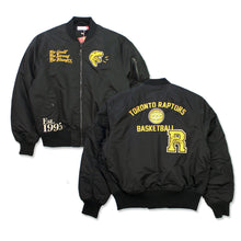 Load image into Gallery viewer, Buy Men's Toronto Raptors Mitchell & Ness Eye Of The Tiger Full-Zip Bomber Jacket - Black