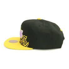 Load image into Gallery viewer, Buy NBA Los Angeles Lakers Low Big Face HWC Snapback Hat Black and Yellow By Mitchell and Ness - Swaggerlikeme.com / Grand General Store