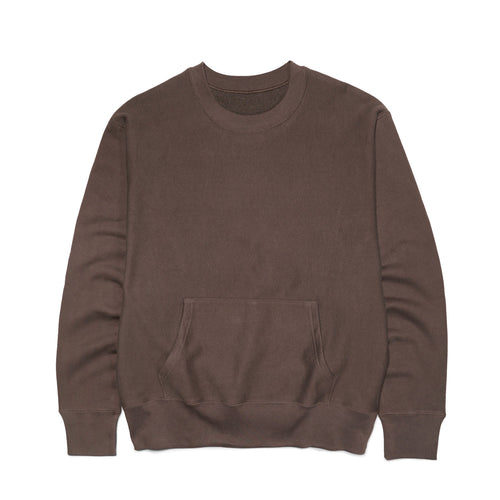 Buy House OF Blanks 500 GSM Relaxed Fit Pocket Crewneck Sweatshirt in Chocolate Brown - Swaggerlikeme.com