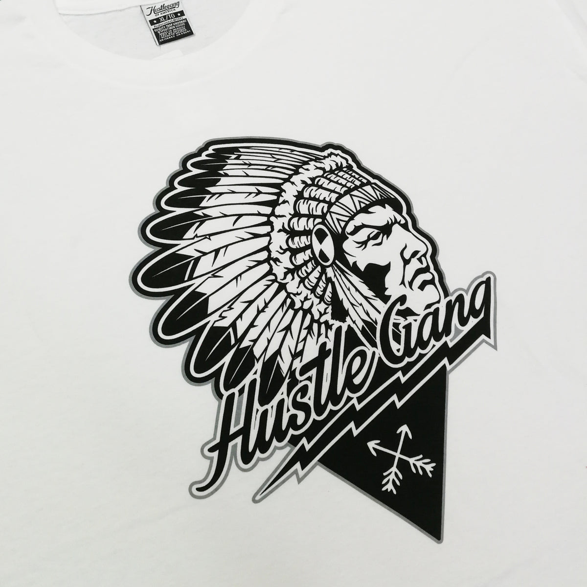 Men's Hustle Gang Flash Graphic Tee in White – Swaggerlikeme.com