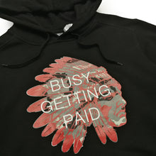 Load image into Gallery viewer, Buy Men's Hustle Gang Busy Getting Paid Pullover Hoodie in Black