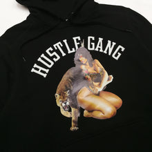 Load image into Gallery viewer, Buy Men's Hustle Gang Cougar Pullover Hoodie in Black