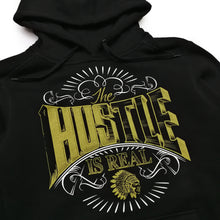 Load image into Gallery viewer, Buy Men's Hustle Gang The Hustle is Real Pullover Hoodie in Black