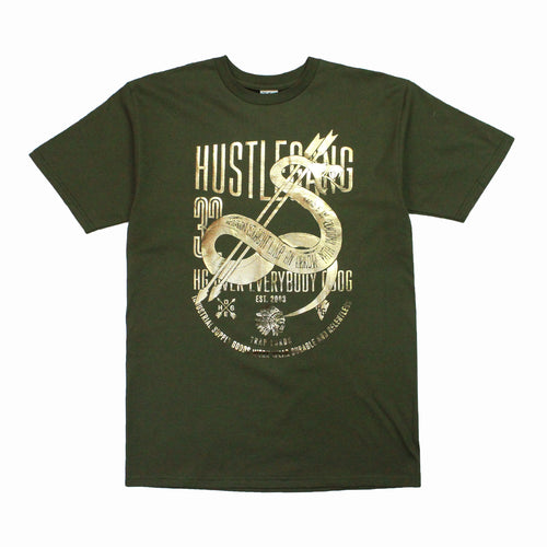 Buy Men's Hustle Gang Viper logo Tee in Military Green - Swaggerlikeme.com