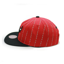 Load image into Gallery viewer, Buy Men's Mitchell & Ness NBA Chicago Bulls City Pinstripe Deadstock HWC Snapback Hat - Red