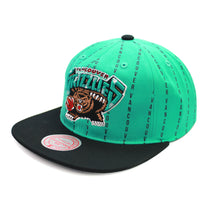 Load image into Gallery viewer, Buy Men's Mitchell & Ness NBA Vancouver Grizzlies City Pinstripe Deadstock HWC Snapback Hat - Teal
