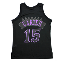Load image into Gallery viewer, Buy Men's Mitchell & Ness Vince Carter Toronto Raptors Hardwood Classics Black Dynamic Swingman Jersey - Swaggerlikeme.com