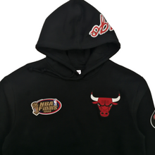 Load image into Gallery viewer, Buy Men's Chicago Bulls City Collection Fleece Hoody by Mitchell & Ness Black - Swaggerlikeme.com