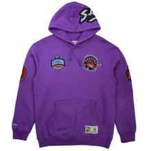 Load image into Gallery viewer, Men's Toronto Raptors City Collection Fleece Hoody by Mitchell & Ness Purple - Swaggerlikeme.com