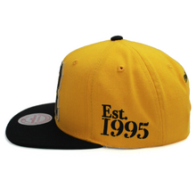 Load image into Gallery viewer, Buy Men's Toronto Raptors Gym Stallion Snapback Hat by Mitchell & Ness Mustard - Swaggerlikeme.com
