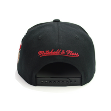 Load image into Gallery viewer, Buy Men's NBA Toronto Raptors Mitchell & Ness Patch Overload HWC snapback hat Black - Swaggerlikeme.com