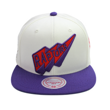Load image into Gallery viewer, Buy Men's Mitchell & Ness NBA Toronto Raptors Fast Times Snapback Hat White - Swaggerlikeme.com