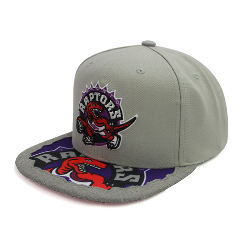 Buy Men's Toronto Raptors Munch Time Snapback Hat by Mitchell & Ness Grey - Swaggerlikeme.com