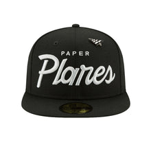 Load image into Gallery viewer, Buy Men's Paper Planes Blue Print 59FIFTY Fitted Hat in Black