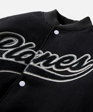 Load image into Gallery viewer, Buy Men's Paper Planes Varsity Jacket in Black