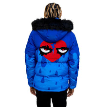Load image into Gallery viewer, Buy Men's REELISTIK NYC Drip Puffer Jacket in Blue - Swaggerlikeme.com