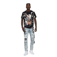 Load image into Gallery viewer, Buy Smoke Rise Collage Patch Jeans - Conway Blue - Swaggerlikeme.com / Grand General Store