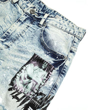Load image into Gallery viewer, Buy Smoke Rise Collage Patch Jeans - Conway Blue - Swaggerlikeme.com / Grand General Store