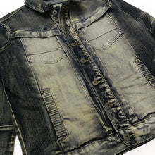 Load image into Gallery viewer, Buy Smoke Rise Mens Vintage Moto Denim Jacket - Blue Toast - Swaggerlikeme.com / Grand General Store