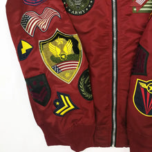 Load image into Gallery viewer, Buy Smoke Rise MA-1 Flight Bomber Jacket - Burgundy - Swaggerlikeme.com / Grand General Store