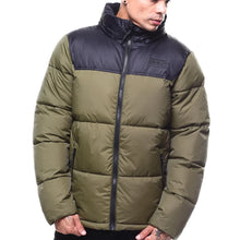 Load image into Gallery viewer, Buy Smoke Rise Color Block Bubble Jacket - Olive - Swaggerlikeme.com / Grand General Store
