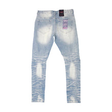 Load image into Gallery viewer, Buy Smoke Rise Drawstring Slim Tapered Jeans - Pearl Blue - Swaggerlikeme.com / Grand General Store