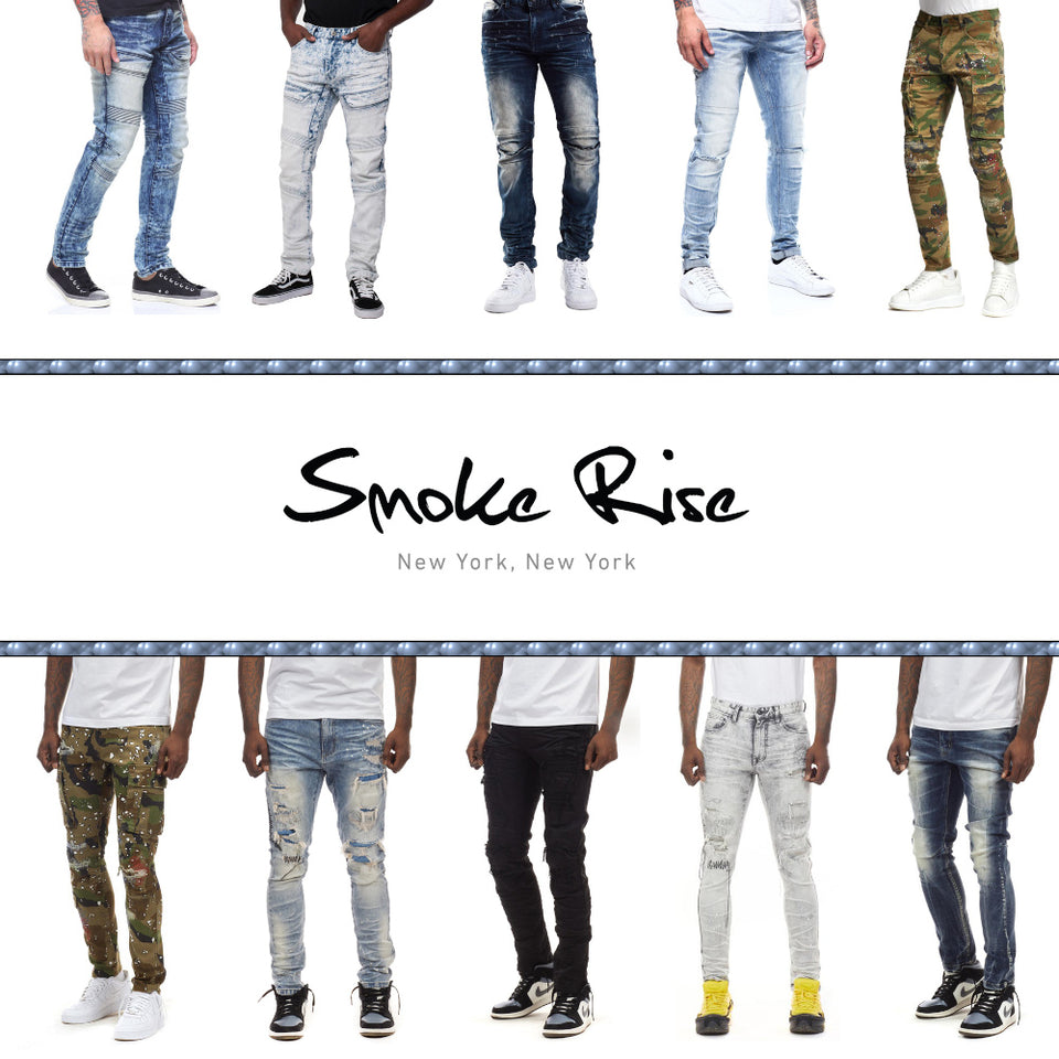 Buy ripped Jeans, slim fit Jeans and cargo pants by Smoke Rise at Swaggerlikeme.com