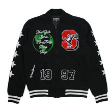 Load image into Gallery viewer, Buy Staple Pigeon Fleece Baseball Jacket in Black - Swaggerlikeme.com