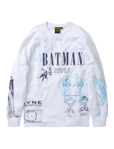 Buy Batman X Staple Wayne Industries Long Sleeve Tee - White - Swaggerlikeme.com / Grand General Store