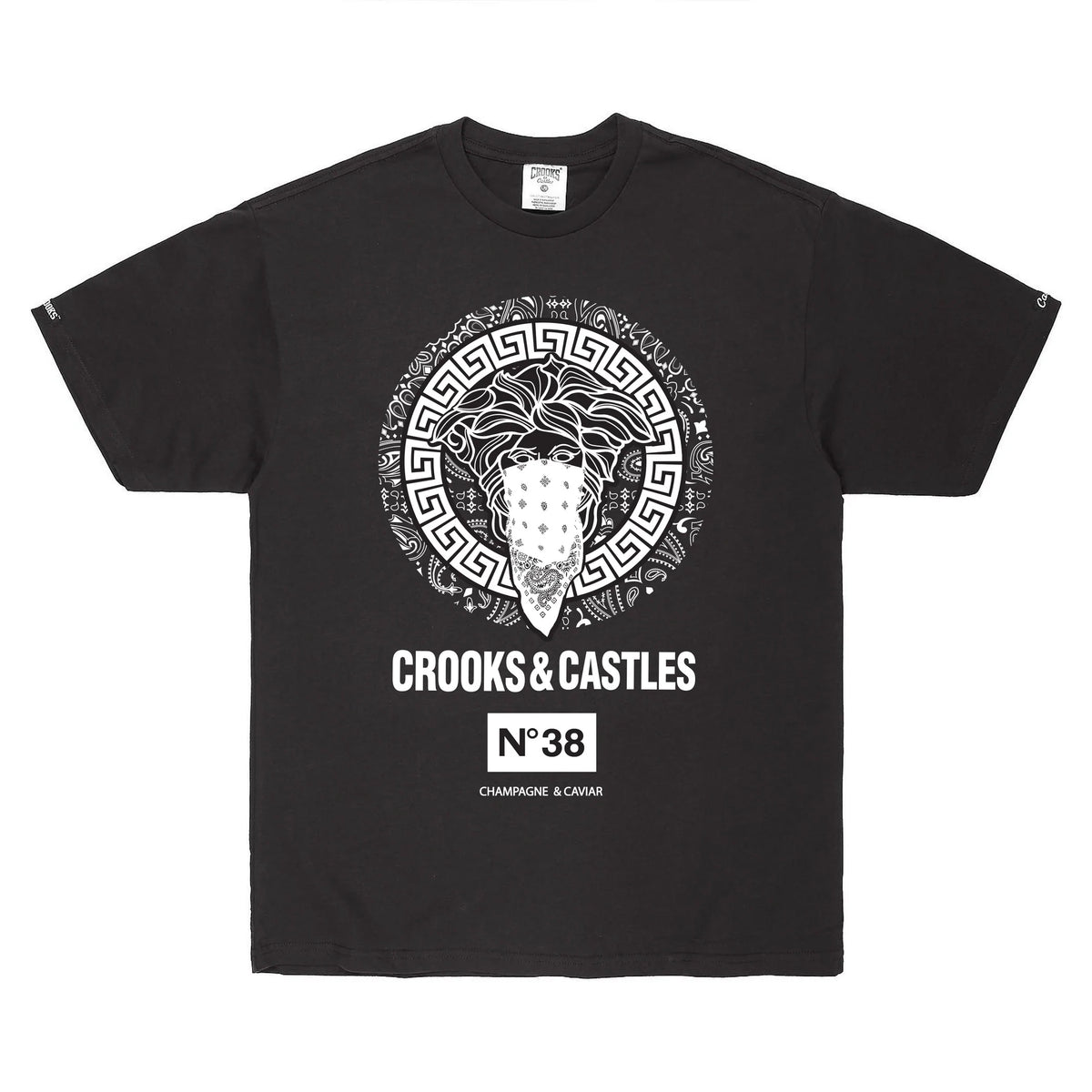 Men's Crooks & Castles Bandana Core T-shirt - Black - Shop Crooks