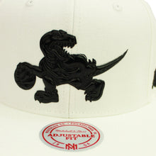 Load image into Gallery viewer, Buy NBA Toronto Raptors Black Dino Chrome Weld Snapback Hat White By Mitchell and Ness - Swaggerlikeme.com / Grand General Store