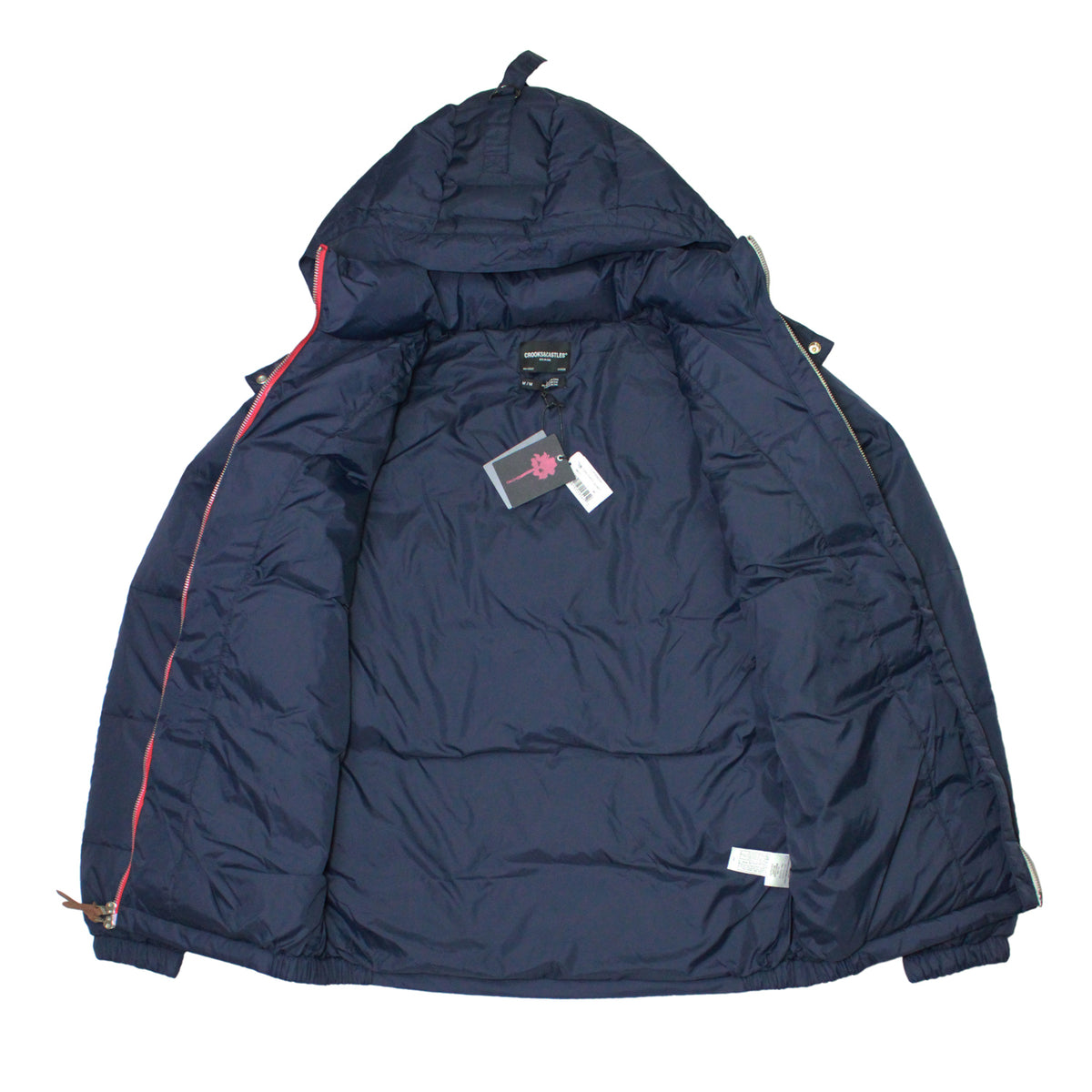 Men's Crooks Castles The Core Logo Puffy Jacket Navy Shop