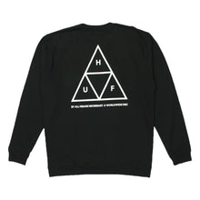 Load image into Gallery viewer, Buy HUF Essentials Triple Triangle Crew Neck Sweatshirt - Black - Swaggerlikeme.com / Grand General Store