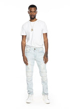 Load image into Gallery viewer, Buy PLATFORM 100 Denim Slim Strech Ripped Denim Pants - Bleach Blue - Swaggerlikeme.com / Grand General Store
