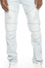 Load image into Gallery viewer, Buy PLATFORM 100 Denim Slim Strech Ripped Denim Pants - Bleach Blue - Swaggerlikeme.com / Grand General Store