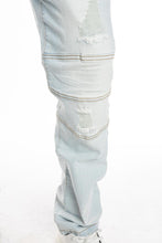 Load image into Gallery viewer, Buy PLATFORM 100 Denim Slim Strech Ripped Denim Pants - Bleach Blue - Swaggerlikeme.com / Grand General Store