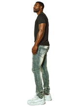 Load image into Gallery viewer, Buy PLATFORM 100 Denim Slim Strech Distressed Rip & Repair Jean - Vintage Blue - Swaggerlikeme.com / Grand General Store