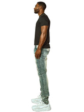 Load image into Gallery viewer, Buy PLATFORM 100 Denim Slim Strech Distressed Rip & Repair Jean - Vintage Blue - Swaggerlikeme.com / Grand General Store