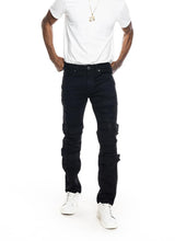 Load image into Gallery viewer, Buy PLATFORM 100 Denim Slim Strech Distressed Rhine Stone Denim Pant - Black - Swaggerlikeme.com / Grand General Store