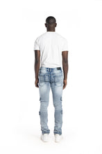 Load image into Gallery viewer, Buy PLATFORM 100 Denim Slim Strech Distressed Rhine Stone Denim Pant - Blue - Swaggerlikeme.com / Grand General Store