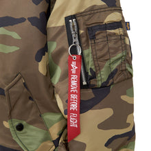 Load image into Gallery viewer, Buy Alpha Industries L-2B Natus Flight Jacket - Woodland Camo / Black Hood - Swaggerlikeme.com / Grand General Store