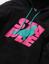 Load image into Gallery viewer, Buy Men&#39;s Staple Pigeon Stacked Logo Pullover Hoodie in Black - Swaggerlikeme.com
