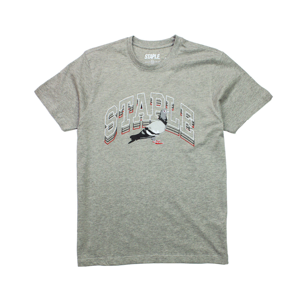 Buy Staple Collegiate Stack Logo Tee - Heather Gray - Swaggerlikeme.com / Grand General Store