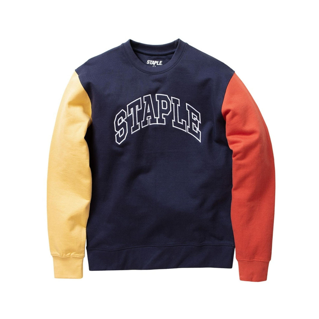 Men's Staple Tricolor Logo Crewneck - Navy