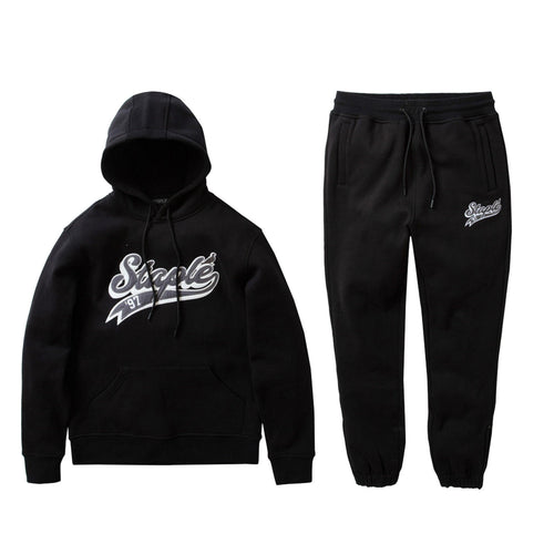 Shop Men's Staple Triboro Logo Sweatsuit - Black - Swaggerlikeme.com