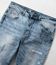 Load image into Gallery viewer, Buy Staple Stitched Denim Short - Light Stone Wash - Swaggerlikeme.com / Grand General Store
