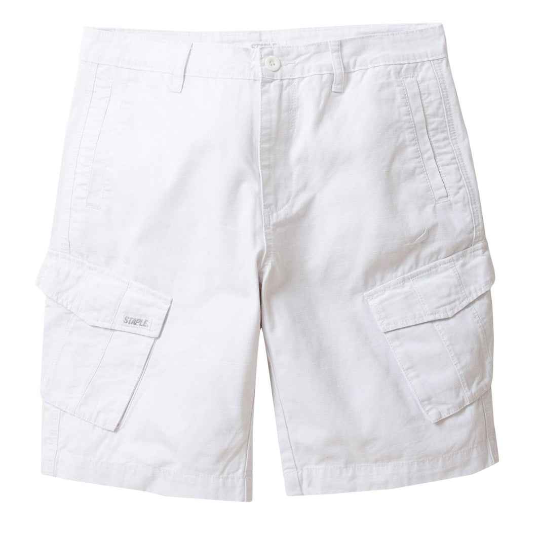 Buy Staple Twill Cargo Short - White - Swaggerlikeme.com / Grand General Store